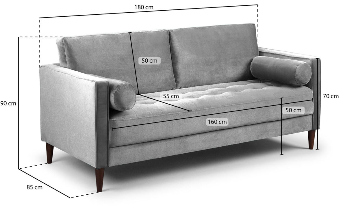 Lewis Plush Sofa 3 Seater Sofa