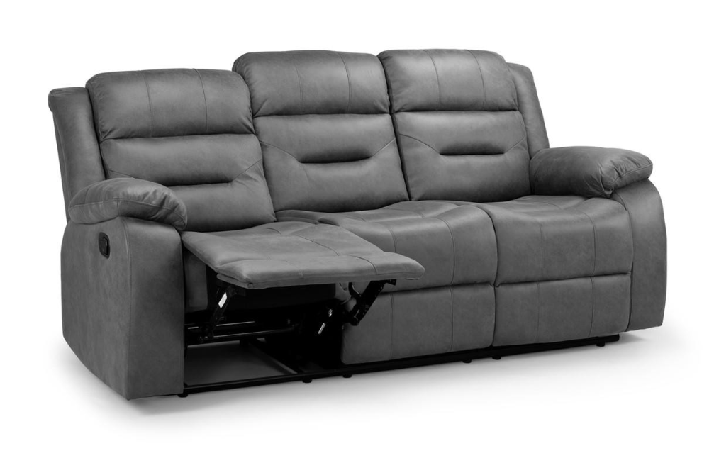 Leona Recliner Sofa Grey 3 Seater