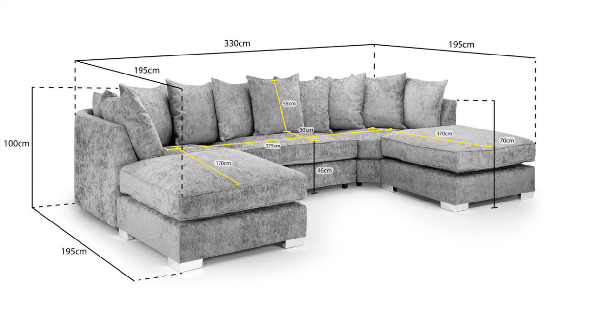 Hope Snug Scatterback Sofa U Shape Corner
