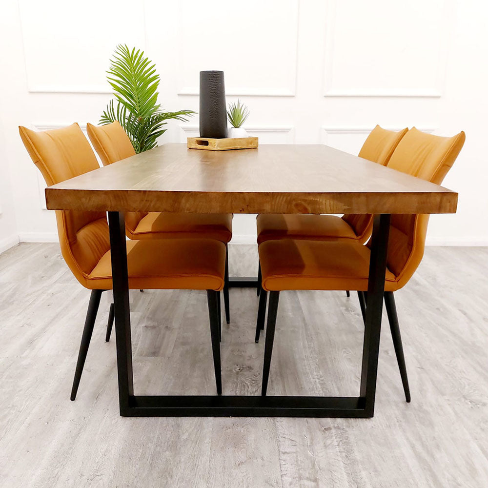 Solid Dark Pine Dining Table With choice of 4 Chairs