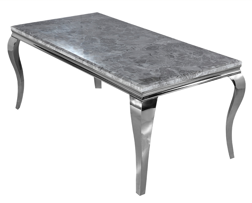 Dining Table Marble | Glass Top + 4 Bentley Shimmer Chairs SET (S3)